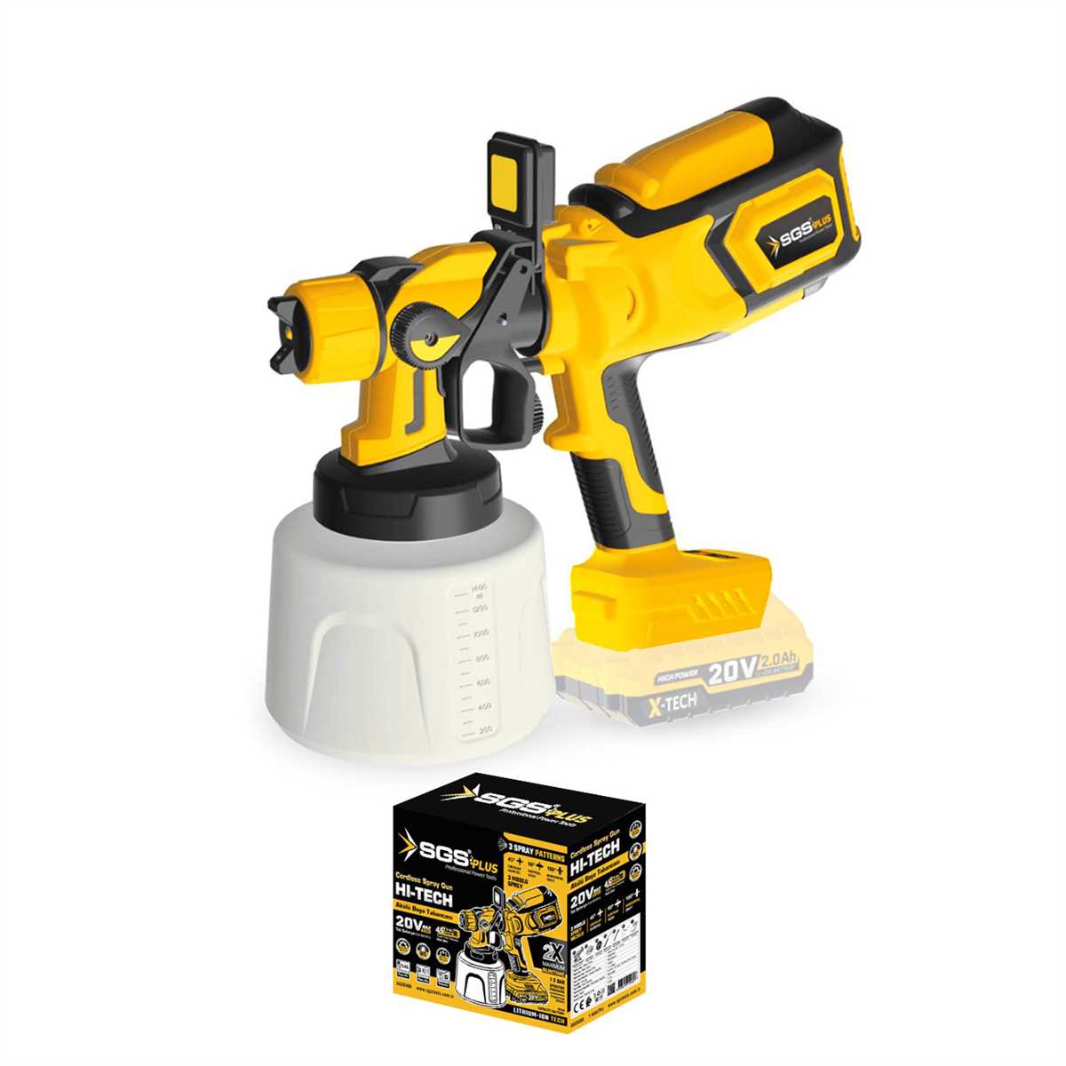 AKÜLÜ BOYA TABANCASI 20V (SOLO MAKİNA)